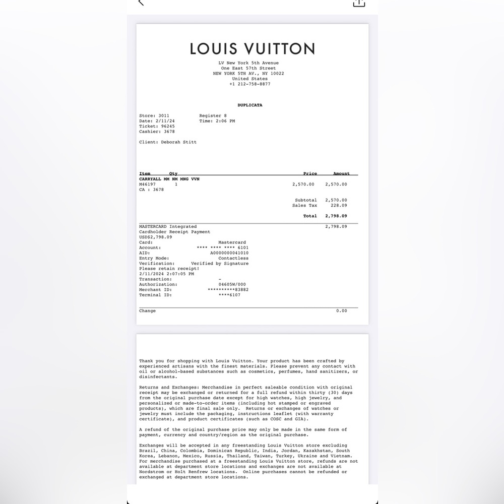 TRADE     AUTHENTIC Louis Vuitton Carry All MM - Picture 10 of 10
